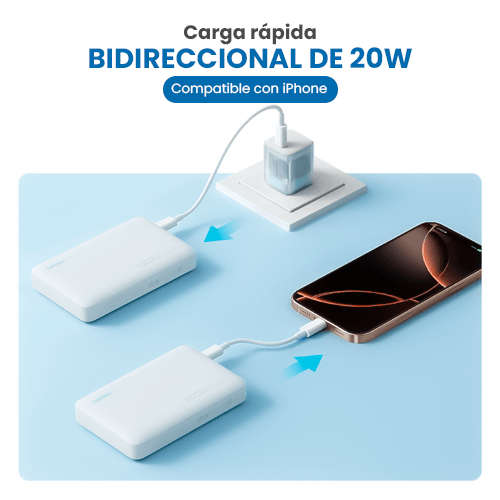 CUKTECH CP122M 10000mAh Magnetic Powerbank  37W Max + Soporte White