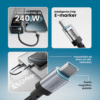 CUKTECH CTC615S Cable USB-C 240W 6A — 15cm