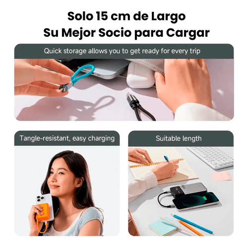 CUKTECH CTC615S Cable USB-C 240W 6A — 15cm