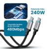 CUKTECH CTC615W Cable USB-C 240W 6A — 1.5m