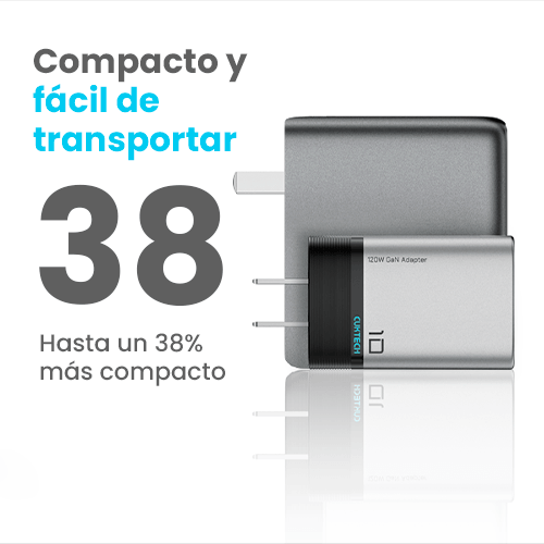 CUKTECH 10 Mini Cargador GaN 120W 3 Puertos USB-C