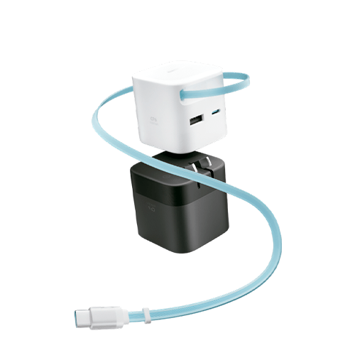 CUKTECH CP6 Cargador GaN 67W con Cable Retráctil