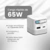 CUKTECH CP6 Cargador GaN 67W con Cable Retráctil