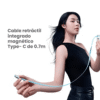 CUKTECH CP6 Cargador GaN 67W con Cable Retráctil